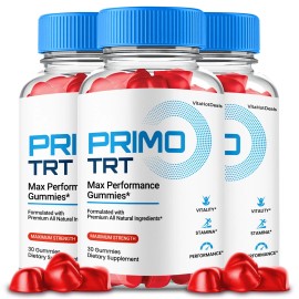 Primo TRT Gummies,  All Natural Formula, Maximum Strength, PrimoTRT (3 pack)