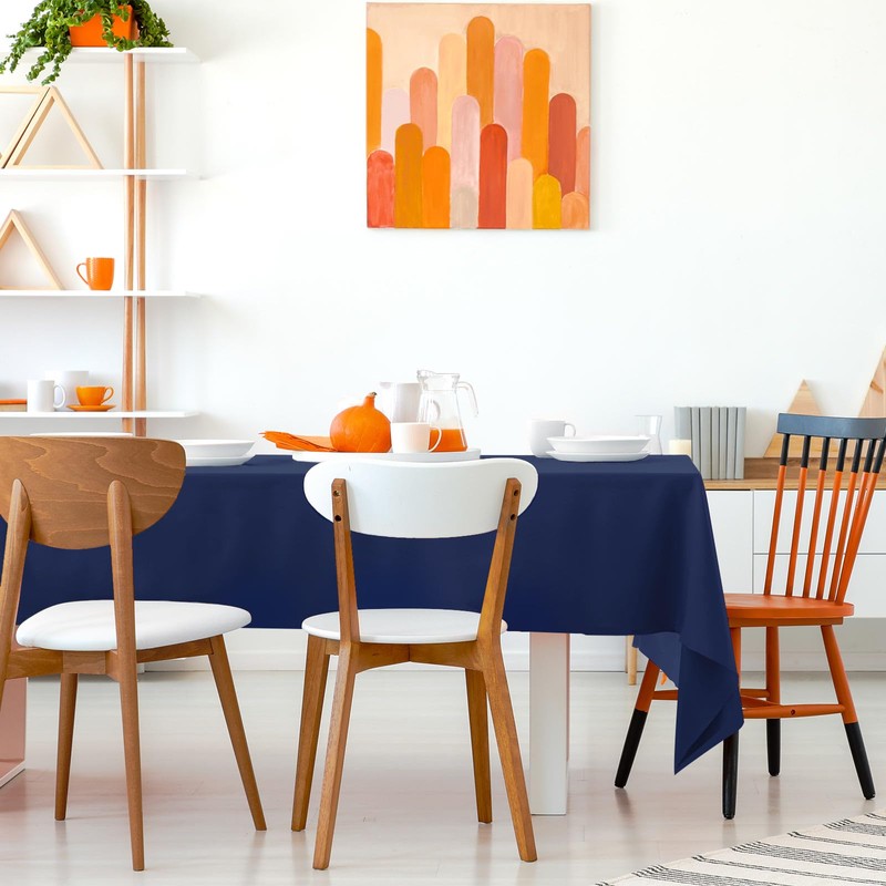 Kopokita 2PCS Navy Blue Plastic Tablecloths 54 x 108 Inch,