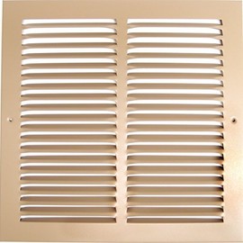 10"w X 4"h Steel Return Air Grilles - Sidewall and Ceiling - HVAC Duct Cover - Brown [Outer Dimensions: 11.75"w X 5.75"h]