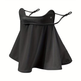 WRELS Women Men Sun Protective Face Neck Cover Mask Washable Lightweight UV Protection Gaiter Bandana for Gardening Hiking Cycling Running,Black