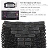 Jiarosi Kinky Curly Clip in Hair Extensions Human Hair 3C