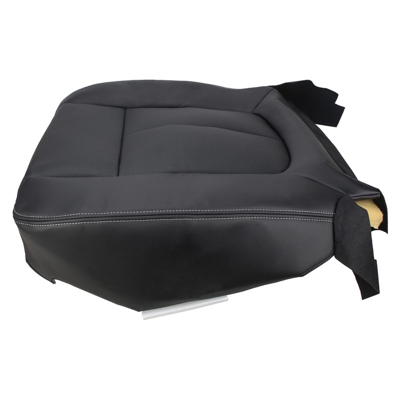 AUTOKAY Black Driver Bottom Leather Seat Cover Fits for Ford