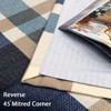 always4u 100% Blackout Plaid Curtains for Bedroom Living Room Woolen