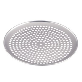Endo Shoji TKG Pizza Pan, Commercial Use, Perforated, 35 cm (13.8 inches) Aluminum, Made in China, GPZ3705 Silver