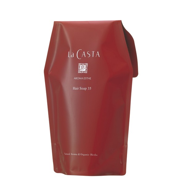 La CASTA Aroma Beauty Salon Hair Soap, 35 (Shampoo), For Care for Damaged Hair, Moist and Smooth Glossy Hair with the Power of Plants, Refill, 20.3 fl oz (600 ml)