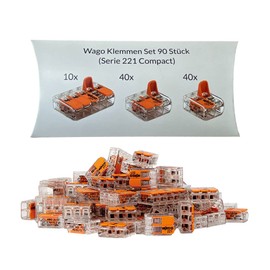 WAGO Wago Klemmen Set 90 Stck Serie 221 Compact 2, 3 und 5 polig 221-412 221-413 221-415