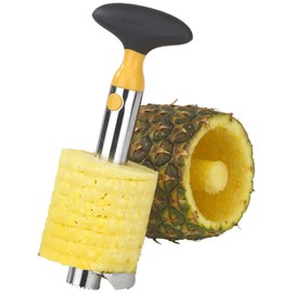 Goodcook Touch Stainless Steel Pineapple Slicer, handheld, black yellow and silver