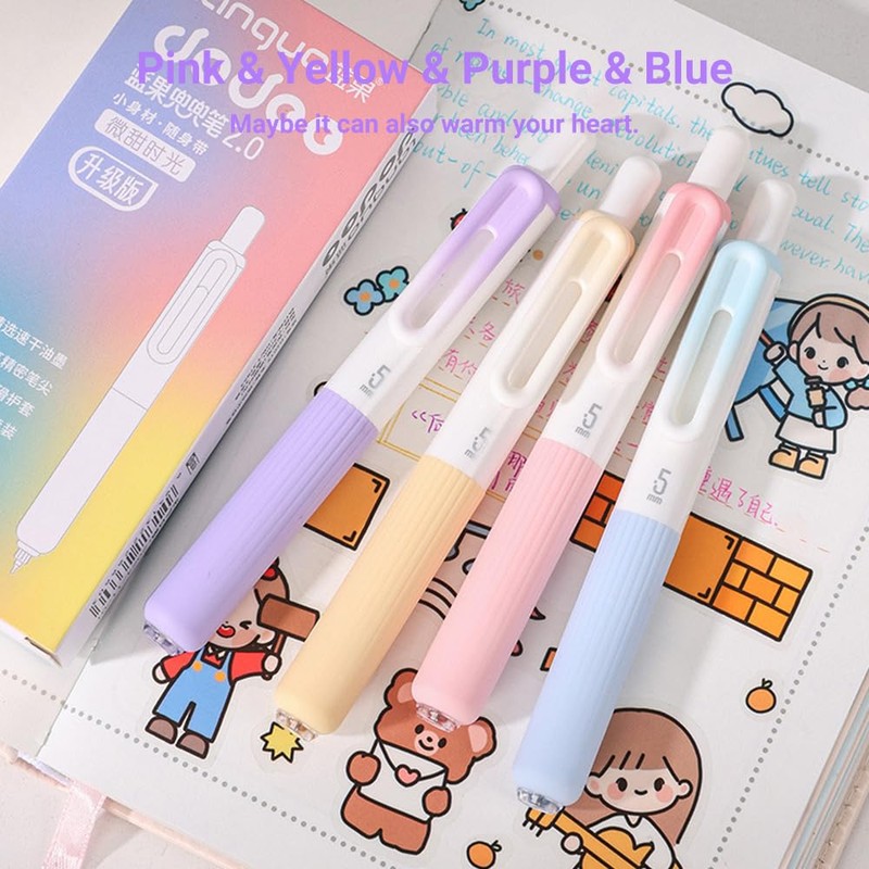 Tinsync Mini Pocket Pen 0.5mm Fine Point, Compact EDC Gel