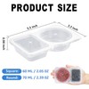BEANPRECOY 20Pcs Portable Reusable Sauce Container Salad Dressing Container Double