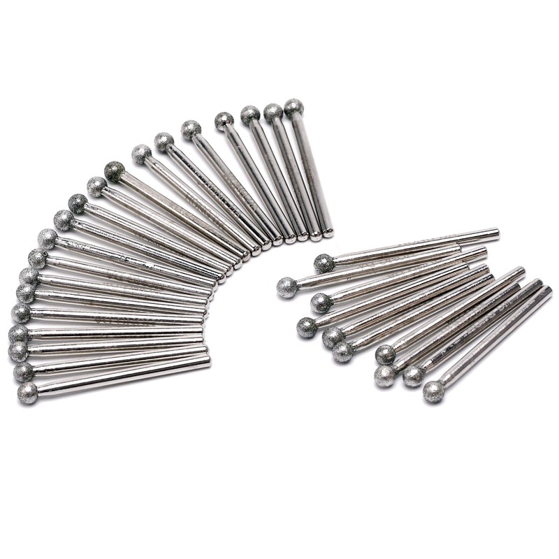ILOVETOOL 30Pcs 5mm Ball Shape Diamond Jewelry Drill Bits Rock
