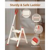 ASPERALD 2 Step Ladder with Single-Handrail,Foldable Step Stool with Anti-Slip