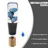 Blueshyhall Blue Flower Crystal Shift Knob, Gear Stick Shifter Lever