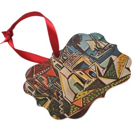 RNK Shops Mediterranean Landscape by Pablo Picasso Metal Frame Ornament - Double Sided