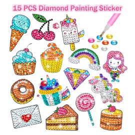 Yiminu.DS Diamond Painting Children's Horses Girls Gift 4 5 6 7 8 9 10 Years Unicorn Craft Set Children Craft Set Sticker Keyring Toy
