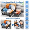 TOOLF Extendable Dish Drying Rack, 2 in 1 Multifunction Dish