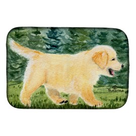 Caroline's Treasures SS8859DDM Golden Retriever Dish Drying Mat Absorbent Dish Drying Mat Pad for Kitchen Counter Dish Drainer Mat for Countertop, 14 x 21", Multicolor