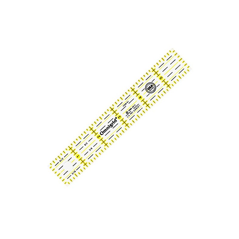 Omnigrid 1 x 6-Inch Ruler, Clear Quilting and Sewing Ruler