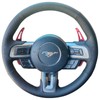 Hand Sewn Black Perforated Leather Interior Car Steering Wheel Cover,