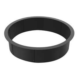 Happybuy 45-Inch Fire Pit Ring, Heavy Duty Carbon Steel, 10-Inch Height, DIY Campfire Insert for Outdoor Camping, Bonfires, In-Ground or Above-Ground Use