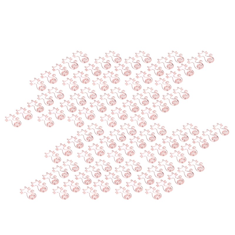 100Pcs Cute Paper Clips Rose Gold Cat Shape Anti Slip