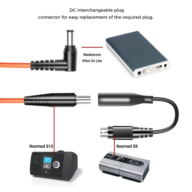 CASIMY DC Charging Output Cable Power Cord Compatible with ResMed