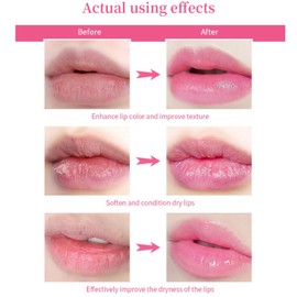2Pcs Pink Lip Serum Plumper,Pink Lip Serum Booster,Pink Lip Serum Plump Gorgeous Glow of Lips,Color Changing Lip Gloss,Tinted Lip Balm,Nourishing Repair Lip Oil,Moisturizing Repair Lip Gloss