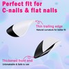 Bellelfin 300PCS Square Nail Tips Black French Tip Press on