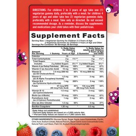 Nature's Truth Vitamin KIDS Multivitamin Gummies 60 Count Vegetarian Berry Punch