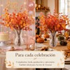 AKASENKO 4 Piezas de Hojas de eucalipto Artificial para otoño,