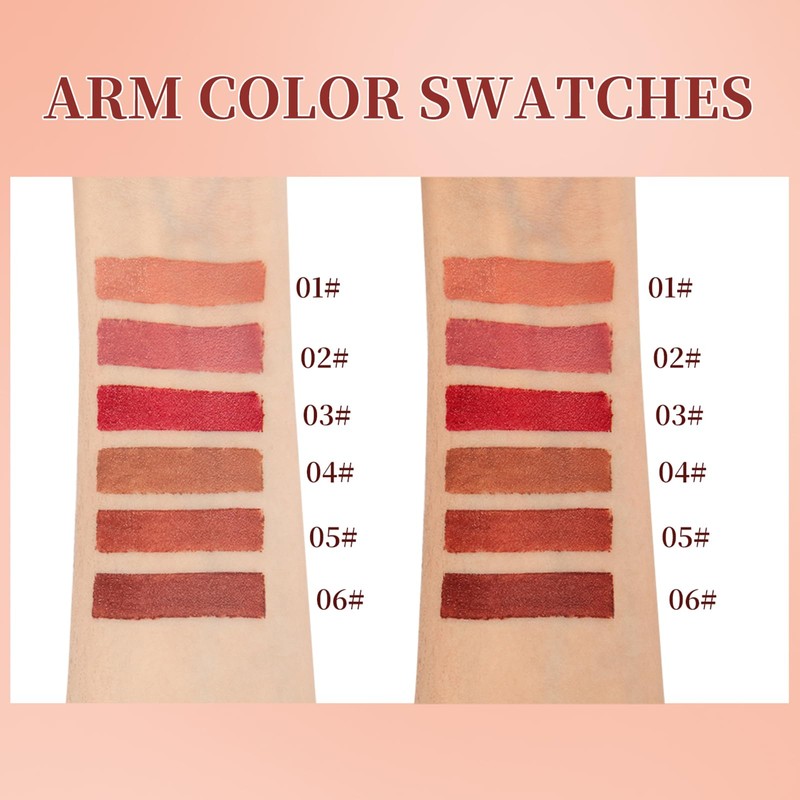 Mrettick 6PCS Matte Lippenstift Crayon Lip Liner Bleistift für Frauen,
