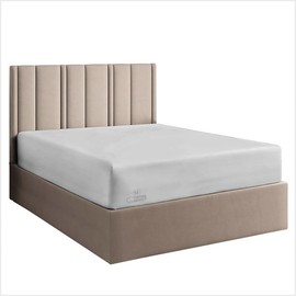 SGI bedding 100% Egyptian Cotton 600 TC Queen Size Fitted Sheet Only Soft, Smooth Sateen Weave 15" inch Deep Pocket Fitted Bed Sheet - Light Grey