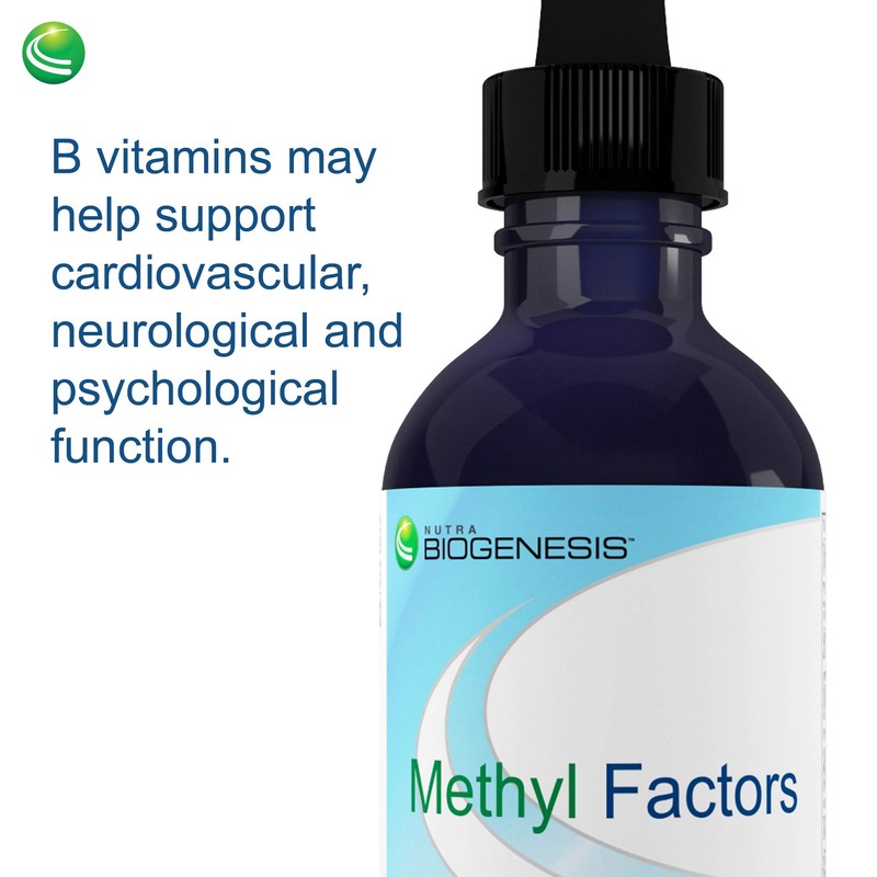 Nutra Biogenesis Methyl Factors - Vitamin B12 Drops, Methylfolate Drops,