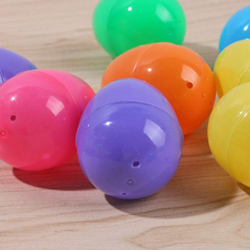 TOYANDONA 24pcs Plastic Easter Eggs Colorful Blind Bags Empty Shells