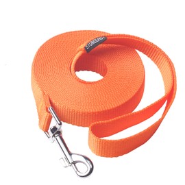 Siumouhoi Dog/Puppy Obedience Recall Training Agility Lead - 15ft 20ft 30ft 40ft 50ft Training Leash - Great for Play, Camping, or Backyard - Orange 15ft (15Feet, Orange)