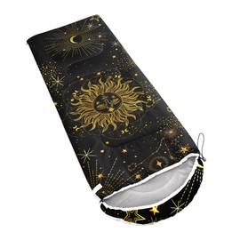 CVHOUSE Sun and Moon Camping Sleeping Bags,3 Season Warm & Cool Weather,Lightweight,Waterproof Sleeping Bags for Adults & Kids,Traveling,and Outdoors,Camping Gear Equipment,31x90inch