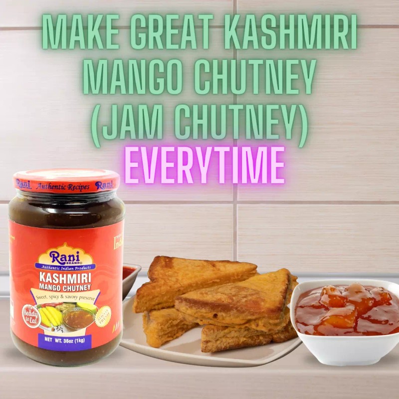 Rani Kashmiri Mango Chutney (Indian Preserve) 36oz (2.2lbs) 1kg Glass