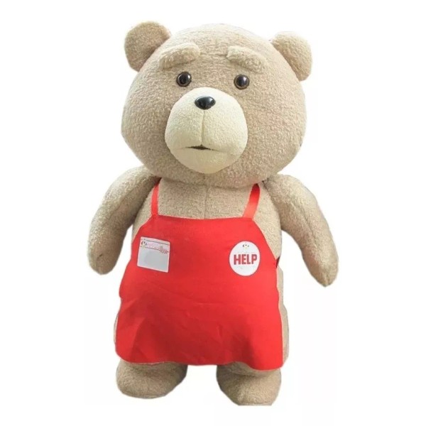 Jextech Peluche Oso Ted 2 Con Delantal En Supermercado 48cm