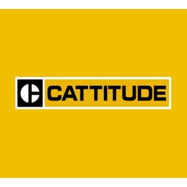 Aftermarket Caterpillar CATTITUDE Diesel Engine Replacement Vinyl Decals Stickers x2
