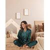 GAESHOW Womens Pajamas Set Silk Long Sleeve Sleepwear Button Down