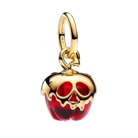 RMMY Charm 925 Sterling Silver Pendant Dangle Beads Evil Queen Poison Apple for Bracelets and Necklaces,Mother's Day Birthday Jewelry Gifts for Women Friends