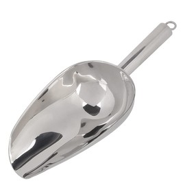 Haosie 12oz Ice Scoop, Metal Scoop, Stainless Steel, for Sweet Scoops Bar Kitchen Buffet Party Wedding (9.4 x 3.4 x 1.8in)