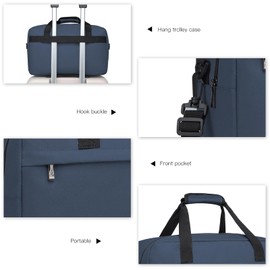 KONO Ryanair Travel Bag Hand Luggage Bag Unisex Gym Handbag Weekender, darkblue