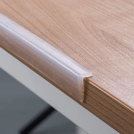Edge Protector 100% Silicone, Baby Proofing Corners Clear Guards, Pre-Tape Adhesive Soft for Kids Safety, Child Table Cabinets Furniture Bumper