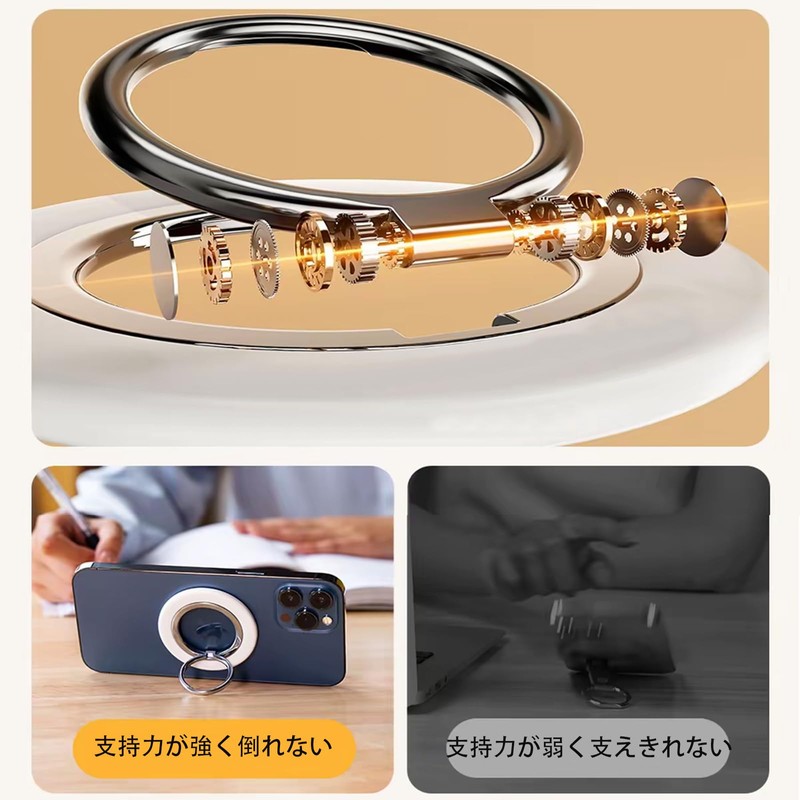 [360 Degree Rotation] Double-sided Magnet, MagSafe Ring, Smartphone Ring, Super