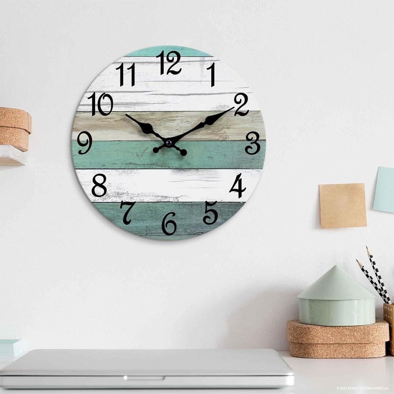 CHYLIN Wall Clock Silent Non Ticking Wall Clocks Battery Operated,Teal