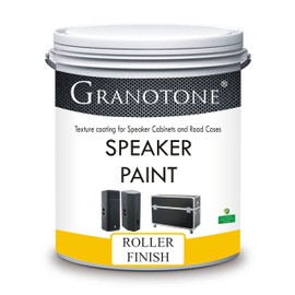 GRANOTONE Speaker Paint Black 1 Quart Texture Coating for Speaker Cabinets, Road Cases, Metal & Furniture | Roller Application | Water-Based Finish | Professional Speaker Cabinet Refinishing Solution