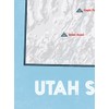 Utah Ski Resorts Map 18x24 Poster (White & Light Blue)