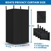 Privacy Tent for Boats, 800D Waterproof Fabric Boat Privacy Curtain