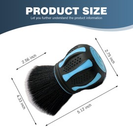 Polcatay Car Detailing Brush, Multifunctional Soft Cleaning Brush for A/C Vents and Seat Gaps, Non-Slip Handle Ball-Shaped Multi-Function Cleaning Tool with Storage Rack, for Most Cars (Blue)