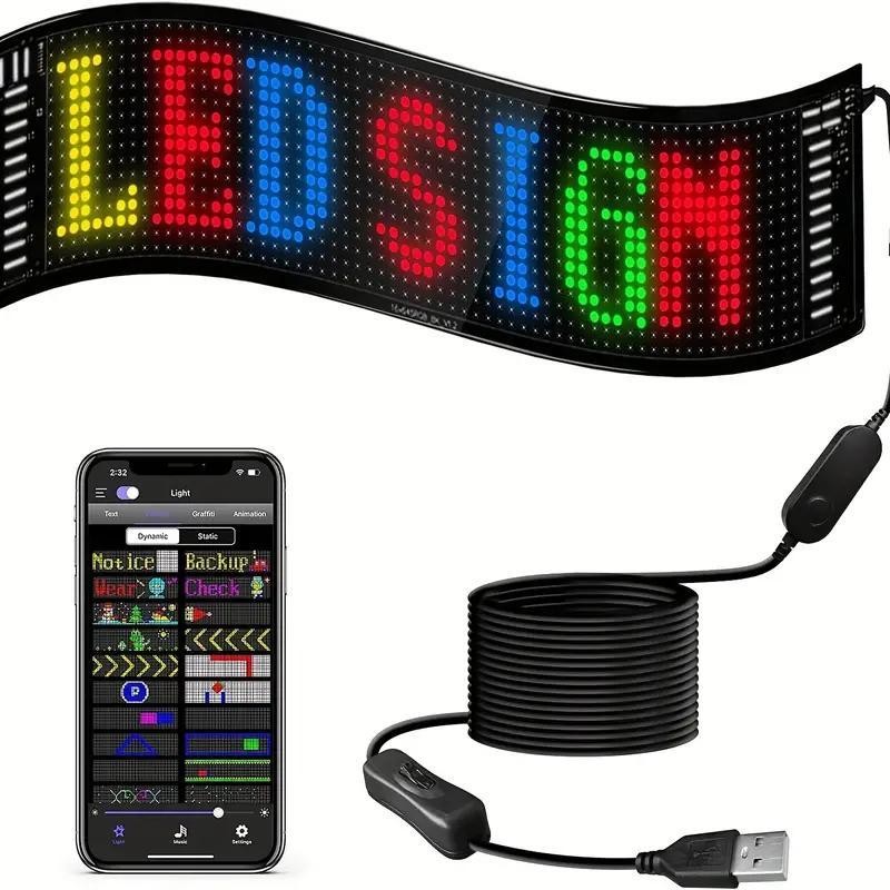 LED RGB Matrix Pixel Screen, 1 Count Scrolling Bright Advertising